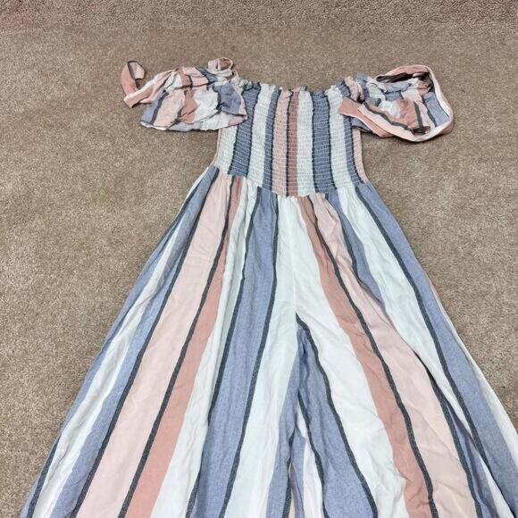 Jumpsuit Striped Short Sleeve Women's - Picture 5 of 6